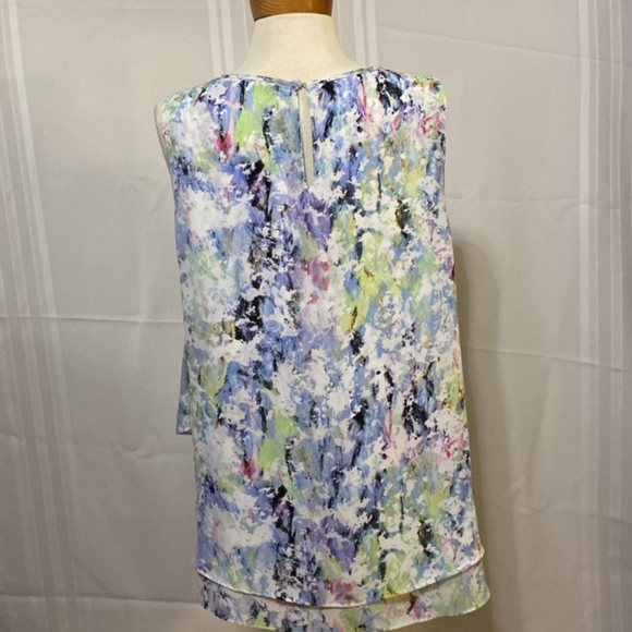 Rose & Olive Sleeveless Shirt with Layering - 1X - Picture 7 of 9